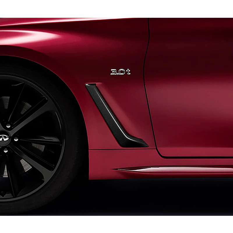 For 2017 – 2022 Infiniti Q60 Coupe Side Sport Fender Vent Garnish Trim -Real Carbon Fiber - Image 9