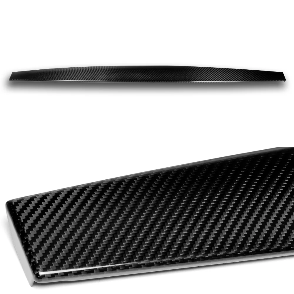 For 2017 - 2023 Tesla Model 3 / Model Y Real Carbon Fiber Dashboard Panel Interior Trim Strip Wrap Cover -Black Carbon Fiber - Image 2