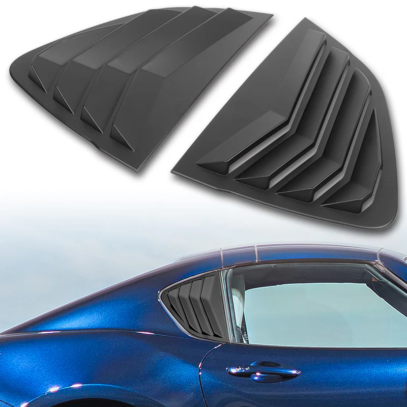 For 2017 - 2024 Mazda MX-5 Miata ABS Side Window Louvers Scoop Sun Shade Covers Vent -Black - Image 5