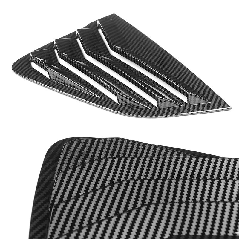 For 2017 - 2024 Mazda MX-5 Miata ABS Side Window Louvers Scoop Sun Shade Covers Vent -Carbon Fiber Look - Image 2