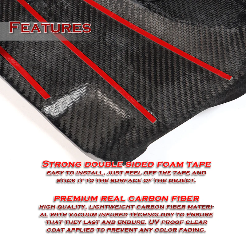 For 2018 - 2020 Toyota Camry 2.5L / 4-Cylinder Engine Cover Trim- Real Carbon Fiber - Image 3