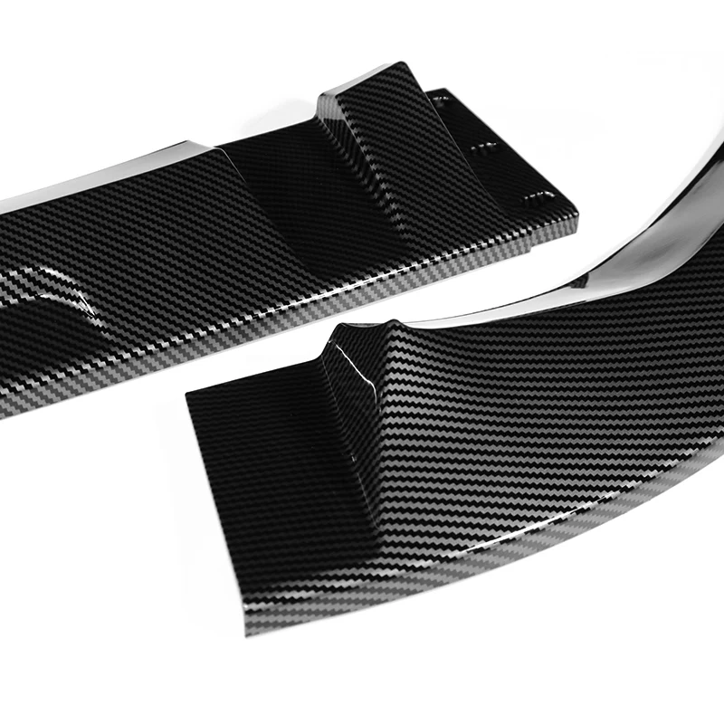 For 2018-2021 BMW X3 X4 G01 G02 M-Sport Carbon Look Front Bumper Body Splitter Spoiler Lip 3PCS - Image 2