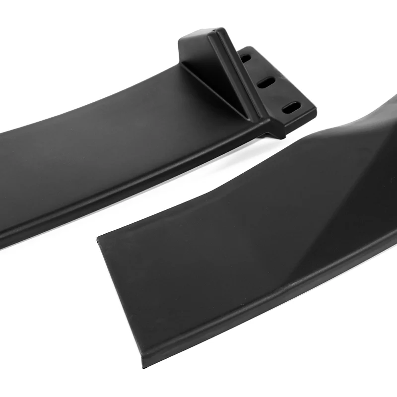 For 2019-2023 BMW X5 G05 M-Sport Unpainted Matte Black Front Bumper Body Splitter Spoiler Lip 3PCS - Image 2