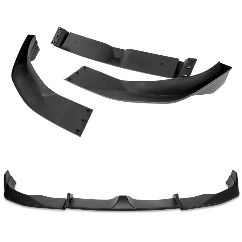 For 2019-2023 BMW X5 G05 M-Sport Unpainted Matte Black Front Bumper Body Splitter Spoiler Lip 3PCS - Image 4