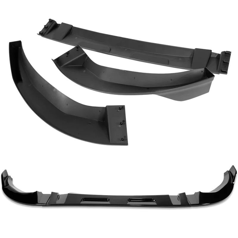 For 2018-2021 BMW X3 X4 G01 G02 M-Sport Painted Black Front Bumper Body Splitter Spoiler Lip 3PCS - Image 4