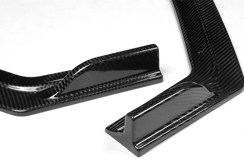 For 2018-2021 Infiniti Q50 Real Carbon Fiber Front Bumper Body Splitter Spoiler Lip 3PCS - Image 3
