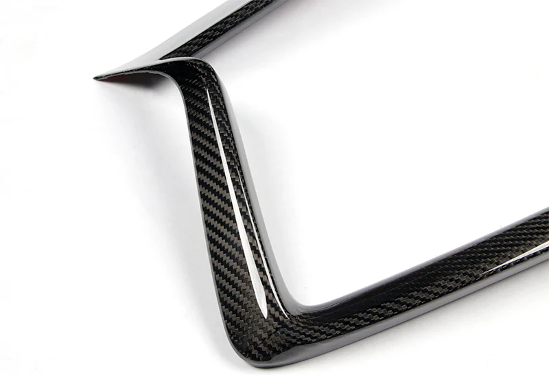 For 2018 - 2021 Infiniti Q50 Real Carbon Fiber Front Bumper Grille Grill Outline Trim Overlay Cover - Image 2