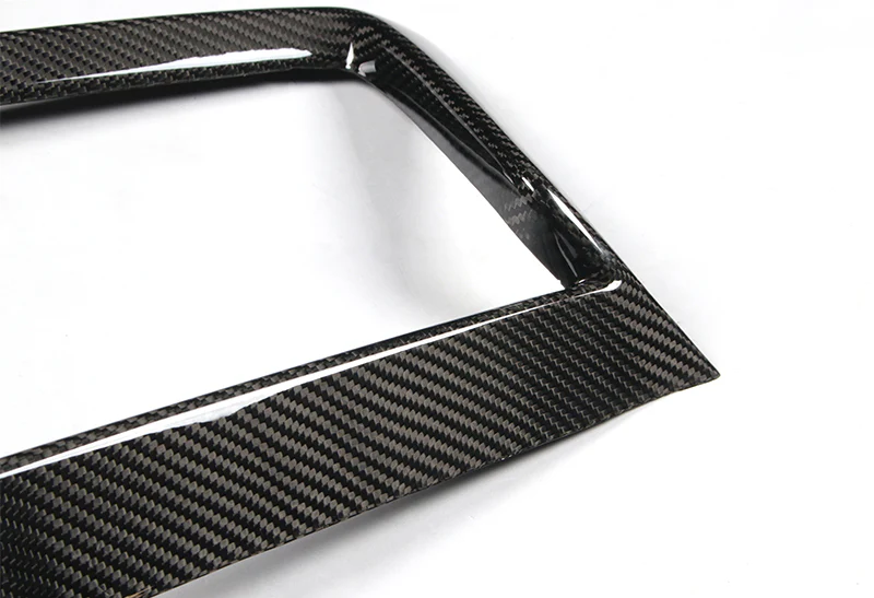 For 2018 - 2021 Infiniti Q50 Real Carbon Fiber Front Bumper Grille Grill Outline Trim Overlay Cover - Image 3