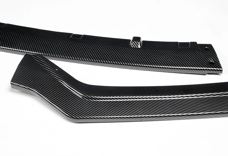 For 2018-2021 Infiniti Q50 Sport Carbon Look Front Bumper Body Kit Spoiler Lip 3-PCS - Image 2