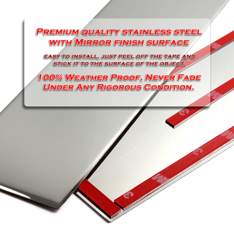 For 2018 - 2022 GMC Terrain Mirror Chrome Exterior Stainless Car Window Door Pillar Trim 6-PCS - Image 2