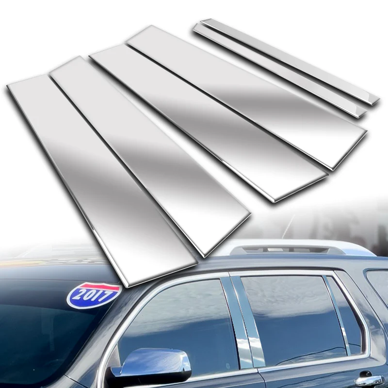 For 2018 - 2022 GMC Terrain Mirror Chrome Exterior Stainless Car Window Door Pillar Trim 6-PCS - Image 5