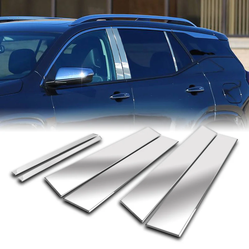 For 2018 - 2022 GMC Terrain Mirror Chrome Exterior Stainless Car Window Door Pillar Trim 6-PCS - Image 6