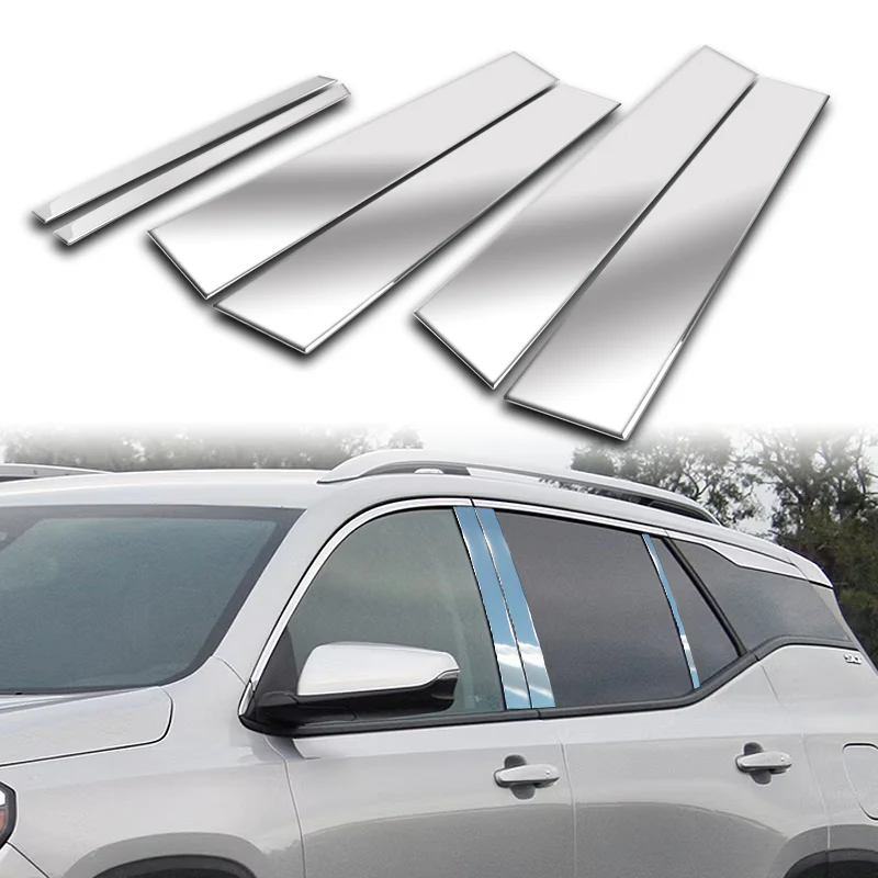 For 2018 - 2022 GMC Terrain Mirror Chrome Exterior Stainless Car Window Door Pillar Trim 6-PCS - Image 7
