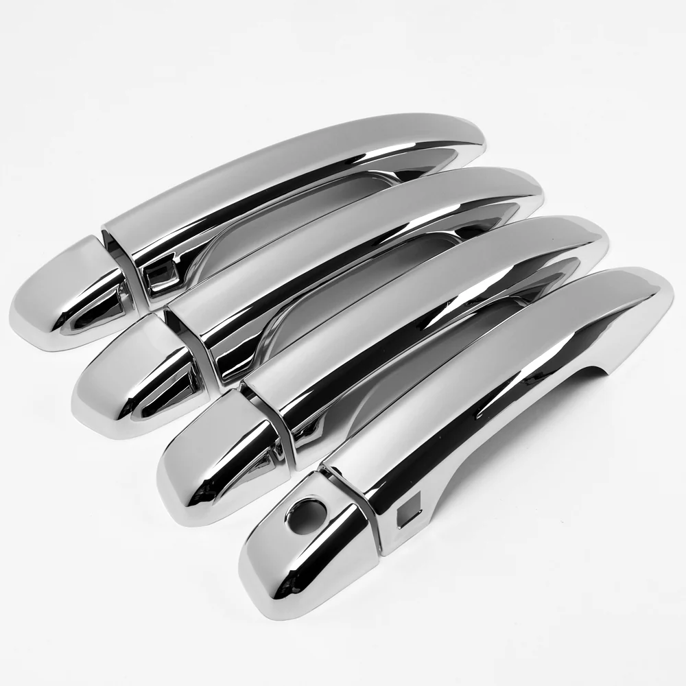 For 2018 - 2022 Honda Accord Sedan Mirror Chrome Exterior Door Pull Handle Lever Cover Cap Trim Kit W/2-Smart Keyhole - Image 2