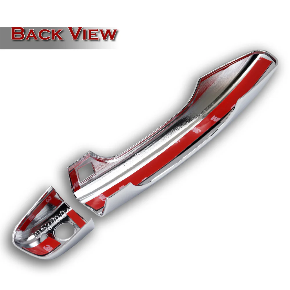 For 2018 - 2022 Honda Accord Sedan Mirror Chrome Exterior Door Pull Handle Lever Cover Cap Trim Kit W/2-Smart Keyhole - Image 3
