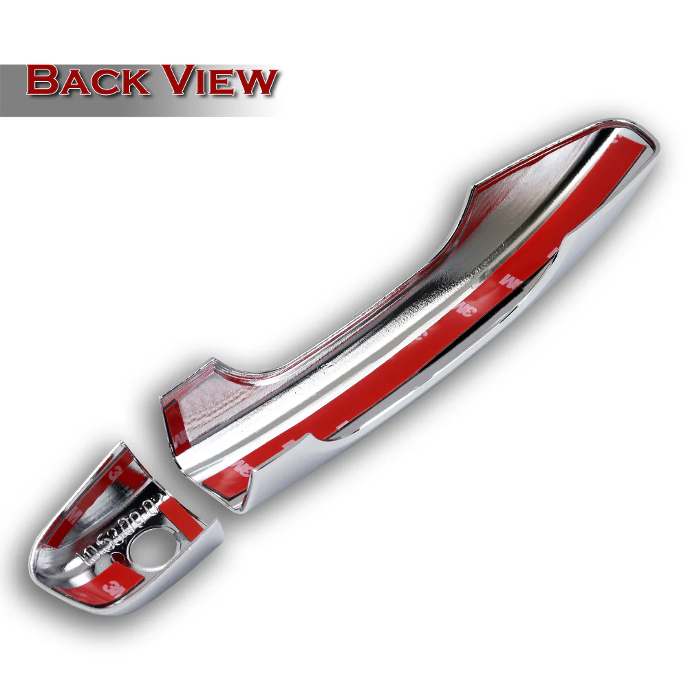 For 2018 - 2022 Honda Accord Sedan Mirror Chrome Exterior Door Pull Handle Lever Cover Cap Trim Kit No Smart Keyhole - Image 3