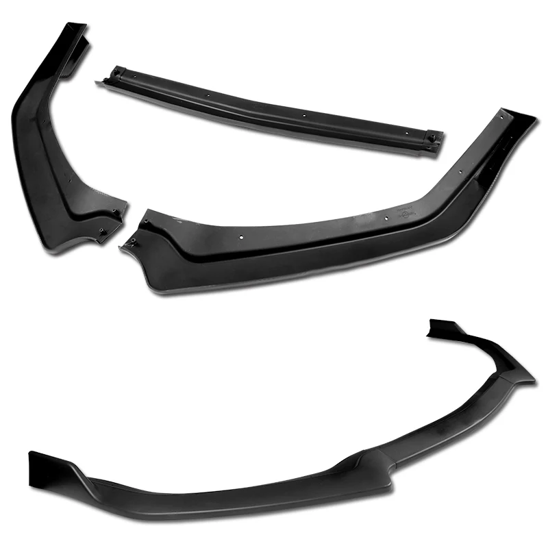 For 2018-2023 Ford Mustang Matt Black GT-Style Front Bumper Body Kit Spoiler Lip 3-PCS - Image 4
