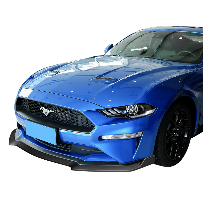 For 2018-2023 Ford Mustang Matt Black GT-Style Front Bumper Body Kit Spoiler Lip 3-PCS - Image 5