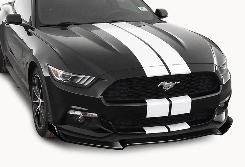 For 2018-2023 Ford Mustang Painted Black GT-Style Front Bumper Body Kit Spoiler Lip 3-PCS - Image 5