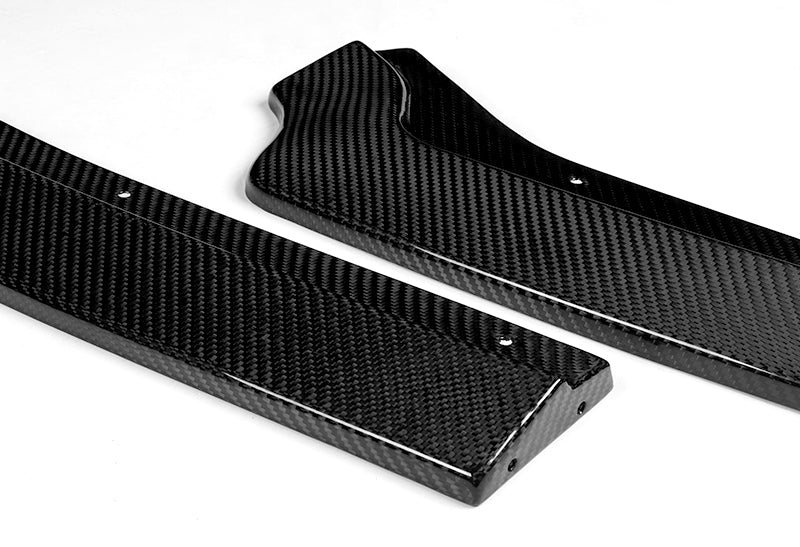 For 2018-2023 Ford Mustang Real Carbon Fiber GT-Style Front Bumper Body Kit Spoiler Lip 3-PCS - Image 2