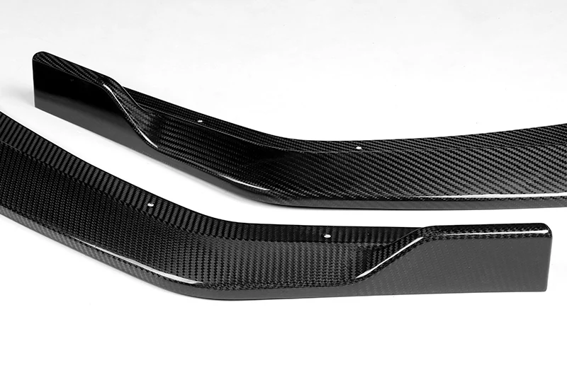 For 2018-2023 Ford Mustang Real Carbon Fiber GT-Style Front Bumper Body Kit Spoiler Lip 3-PCS - Image 3