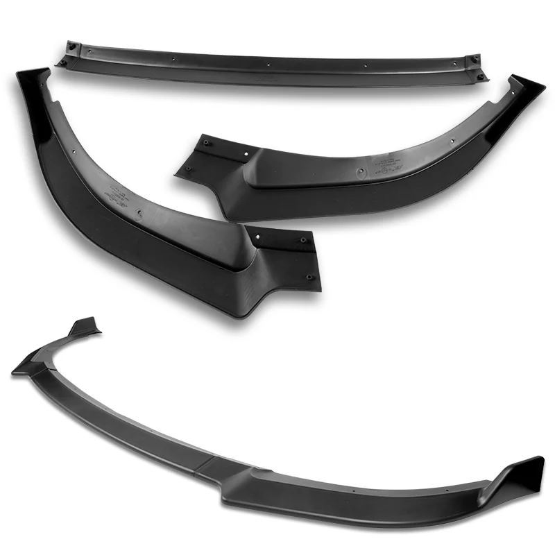 For 2018-2023 Kia Stinger GT-Line Black Front Bumper Front Bumper Splitter Spoiler Lip 3PCS - Image 4