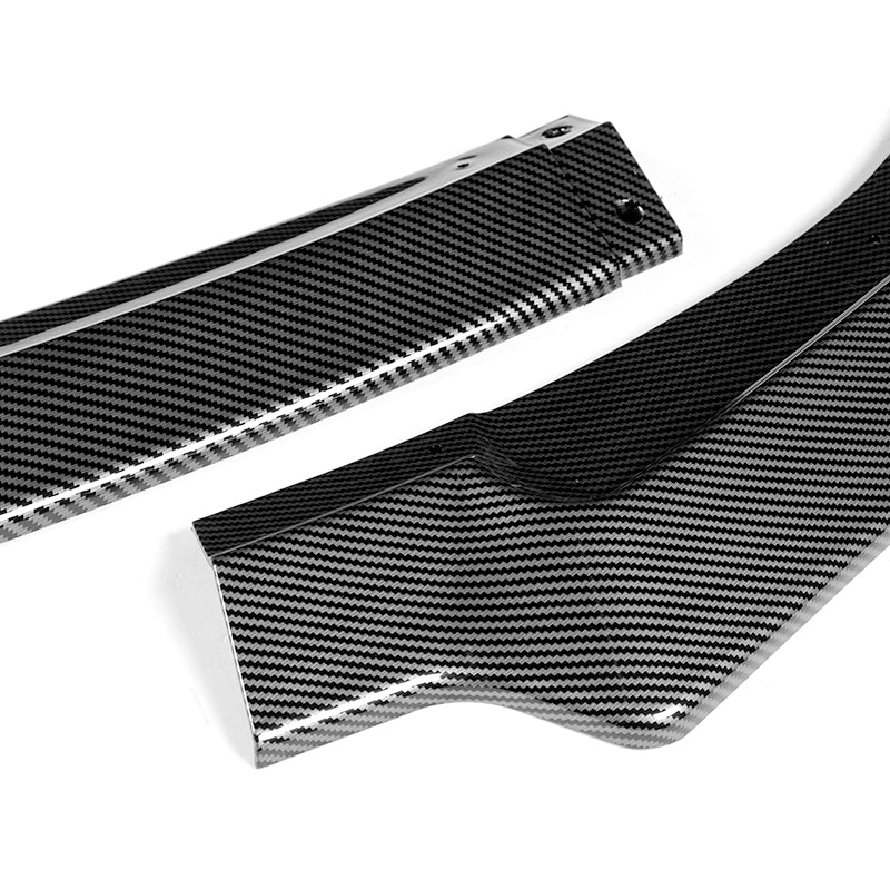 For 2018-2023 Kia Stinger GT-Line Carbon Look Front Bumper Splitter Spoiler Lip 3PCS - Image 2