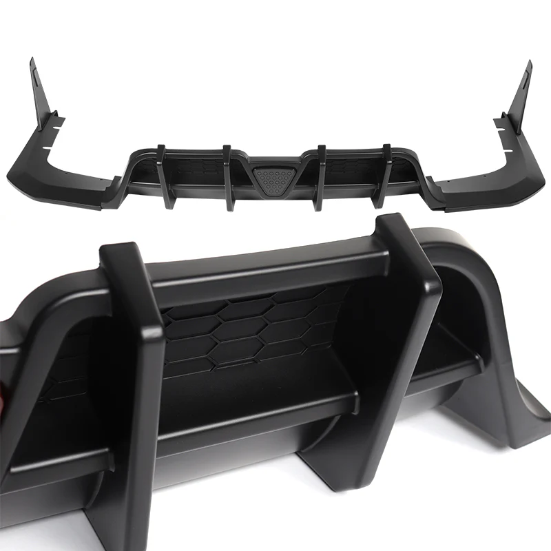 For 2018-2023 Kia Stinger Rear Bumper Diffuser Spoiler Lip W / Smoke LED Light - Image 2