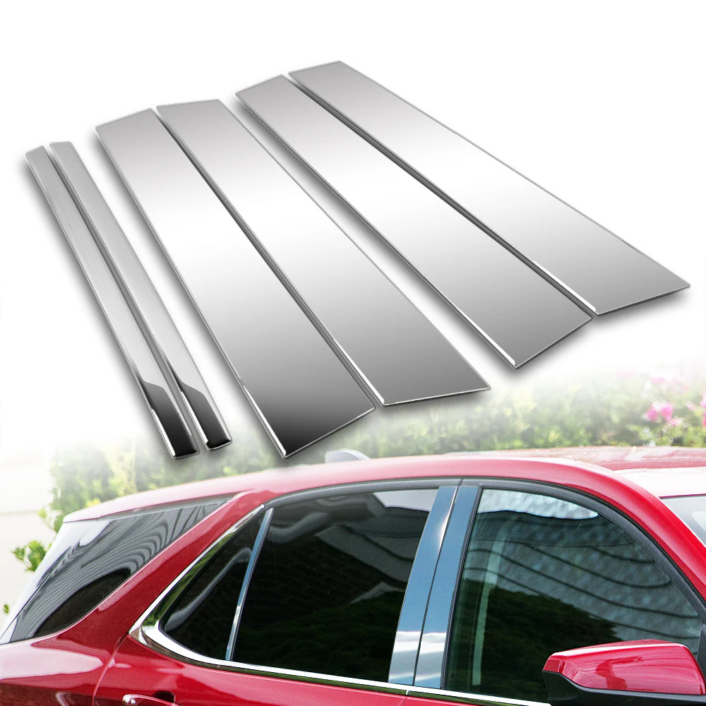 For 2018 - 2024 Chevrolet Chevy Equinox Mirror Chrome Exterior Stainless Car Window Door Pillar Trim 6-PCS - Image 5