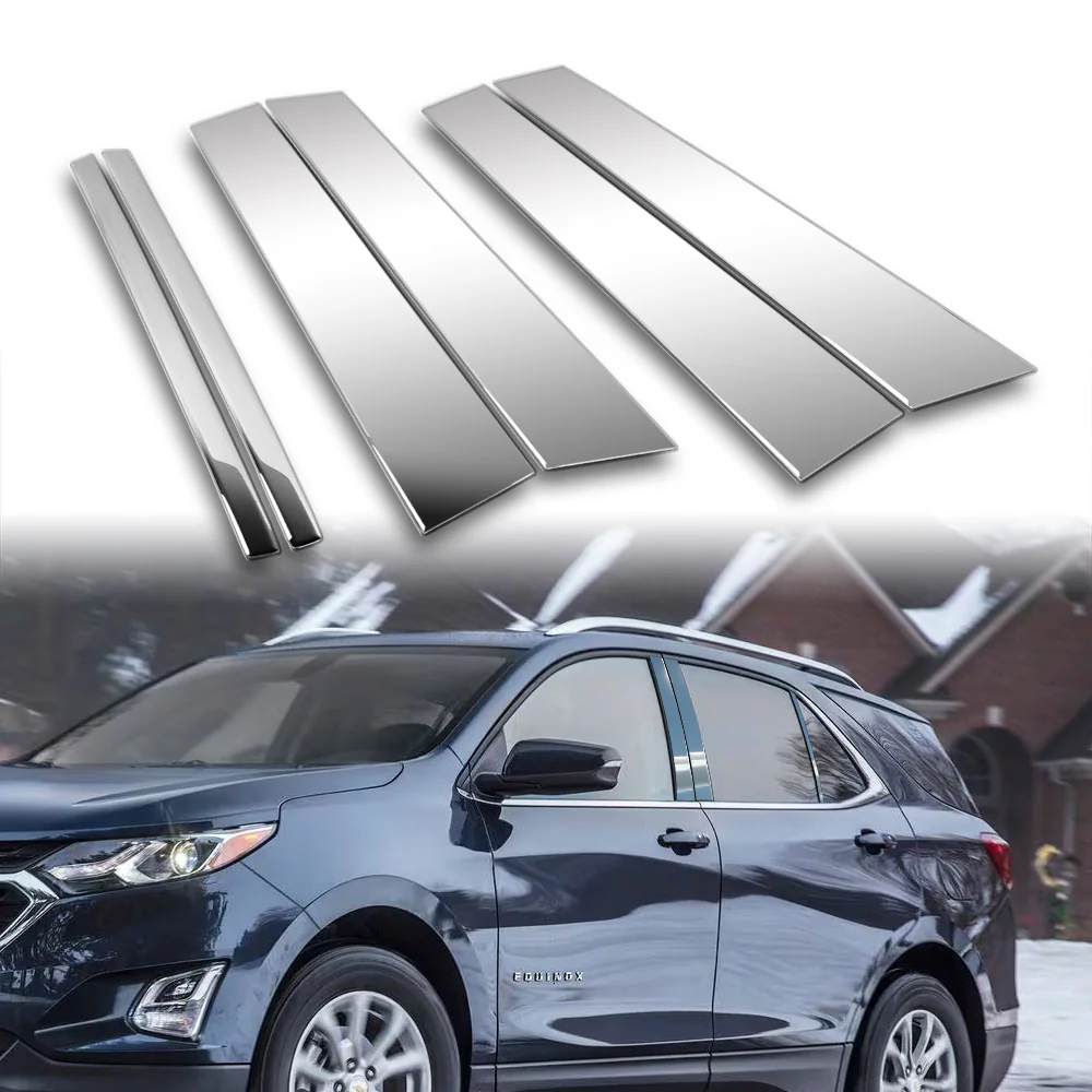 For 2018 - 2024 Chevrolet Chevy Equinox Mirror Chrome Exterior Stainless Car Window Door Pillar Trim 6-PCS - Image 6