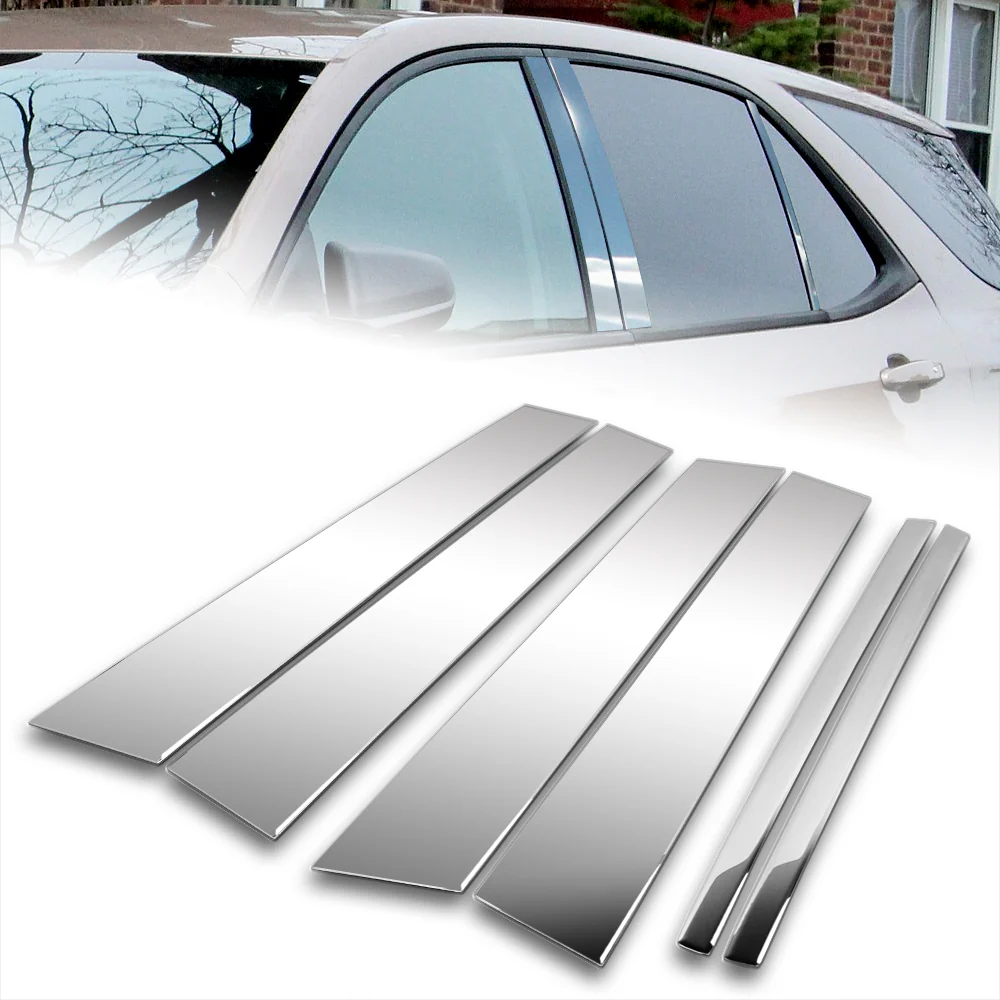 For 2018 - 2024 Chevrolet Chevy Equinox Mirror Chrome Exterior Stainless Car Window Door Pillar Trim 6-PCS - Image 7
