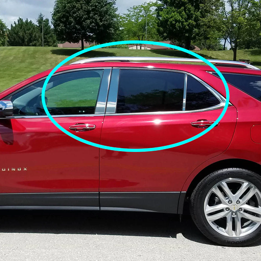 For 2018 - 2024 Chevrolet Chevy Equinox Mirror Chrome Exterior Stainless Car Window Door Pillar Trim 6-PCS - Image 8