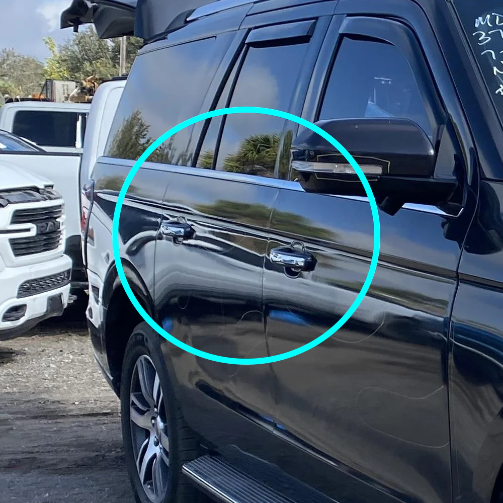 For 2018 - 2024 Ford Expedition Mirror Chrome Exterior Door Pull Handle Lever Cover Cap Trim Kit No Smart Keyhole - Image 8