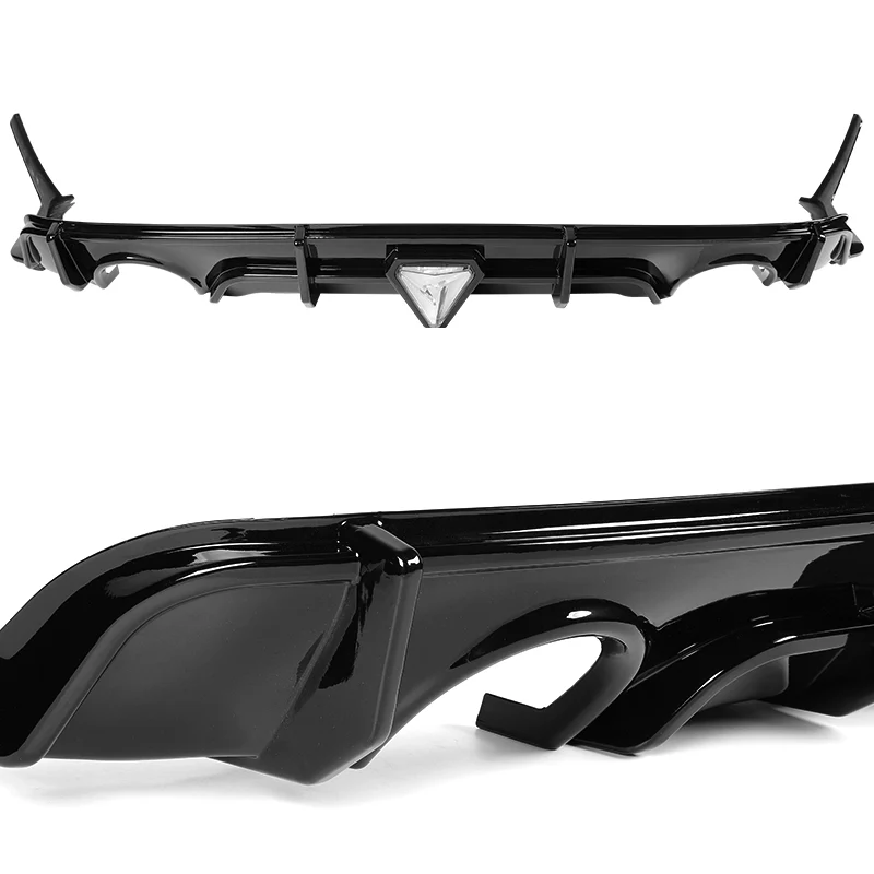 For 2018–2024 Infiniti Q50 3D LED Rear Diffuser with Corner Extensions -Painted Black - Image 3