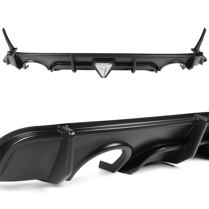 For 2018–2024 Infiniti Q50 3D LED Rear Diffuser with Corner Extensions -Unpainted Matte Black - Image 2