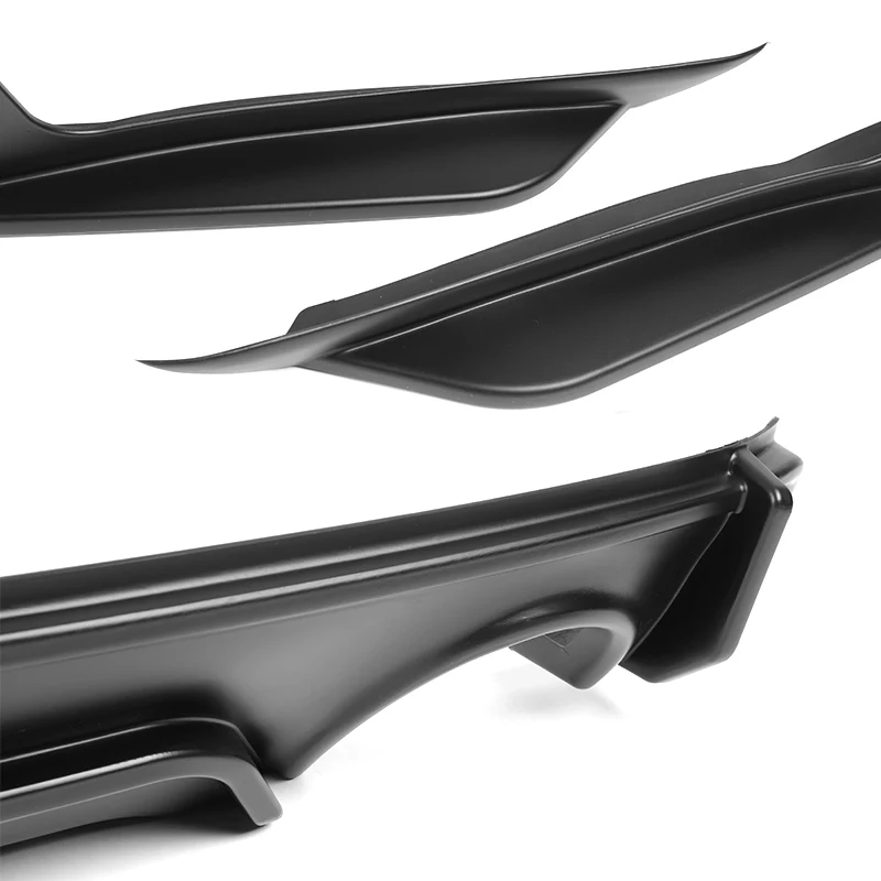 For 2018–2024 Infiniti Q50 3D LED Rear Diffuser with Corner Extensions -Unpainted Matte Black - Image 3