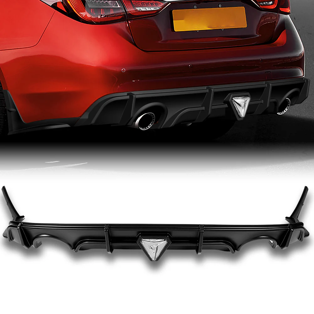 For 2018–2024 Infiniti Q50 3D LED Rear Diffuser with Corner Extensions -Unpainted Matte Black - Image 9