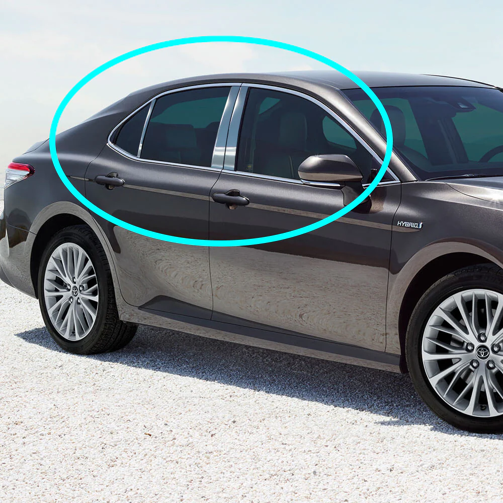 For 2018 - 2024 Toyota Camry Mirror Chrome Exterior Stainless Car Window Door Pillar Trim 6-PCS - Image 8