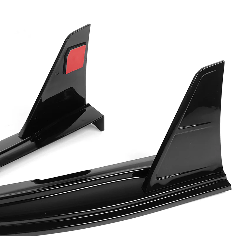 For 2018-2024 Toyota Camry SE XSE Painted Black Rear Bumper Diffuser Lip W / Smoke LED Light - Image 6