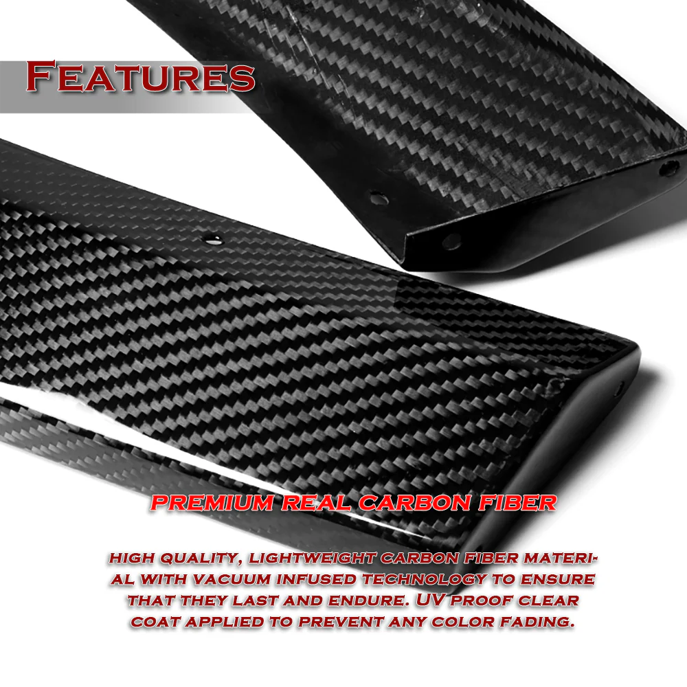 For 2018-2024 Toyota Camry SE XSE Rear Bumper Diffuser Lip W/LED Light -Real Carbon Fiber - Image 2