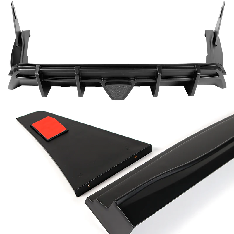 For 2018-2024 Toyota Camry SE XSE Rear Bumper Diffuser Lip W / Smoke LED Light - Image 3
