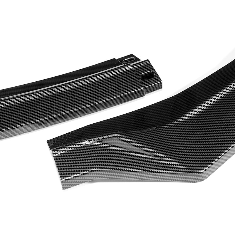 For 2019-2020 Hyundai Elantra Sedan 3-PCS Carbon Painted Front Bumper Body Spoiler Lip - Image 2