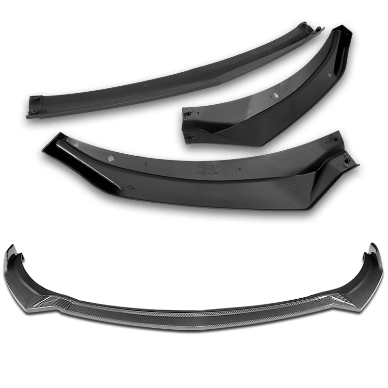 For 2019-2020 Hyundai Elantra Sedan 3-PCS Carbon Painted Front Bumper Body Spoiler Lip - Image 4