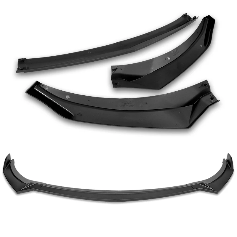 For 2019-2020 Hyundai Elantra Sedan 3-PCS Matt Black Front Bumper Spoiler Splitter Lip - Image 4