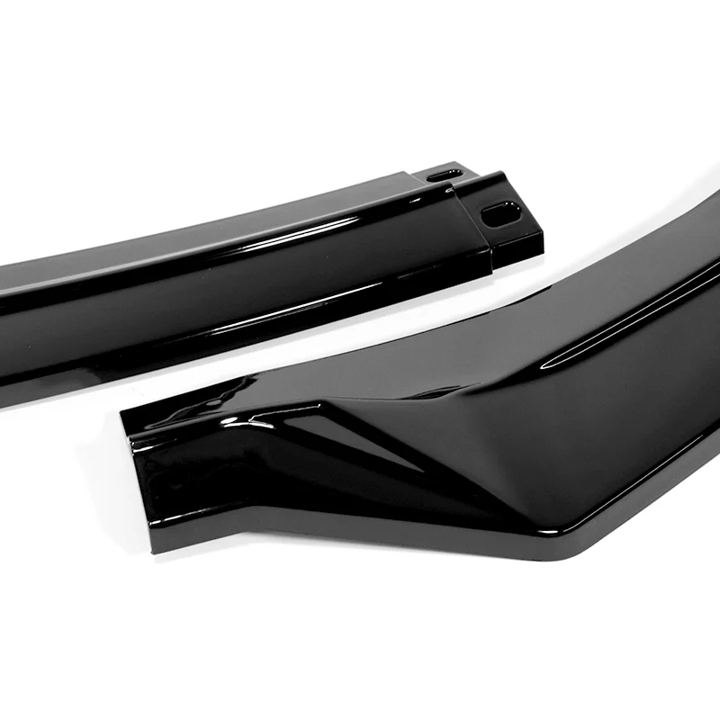 For 2019-2020 Hyundai Elantra Sedan 3-PCS Painted Black Front Bumper Body Spoiler Lip - Image 2