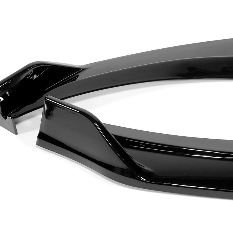 For 2019-2020 Hyundai Elantra Sedan 3-PCS Painted Black Front Bumper Body Spoiler Lip - Image 3