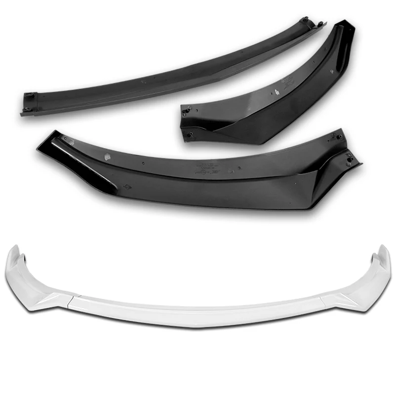 For 2019-2020 Hyundai Elantra Sedan 3-PCS Painted White Front Bumper Body Spoiler Lip - Image 4