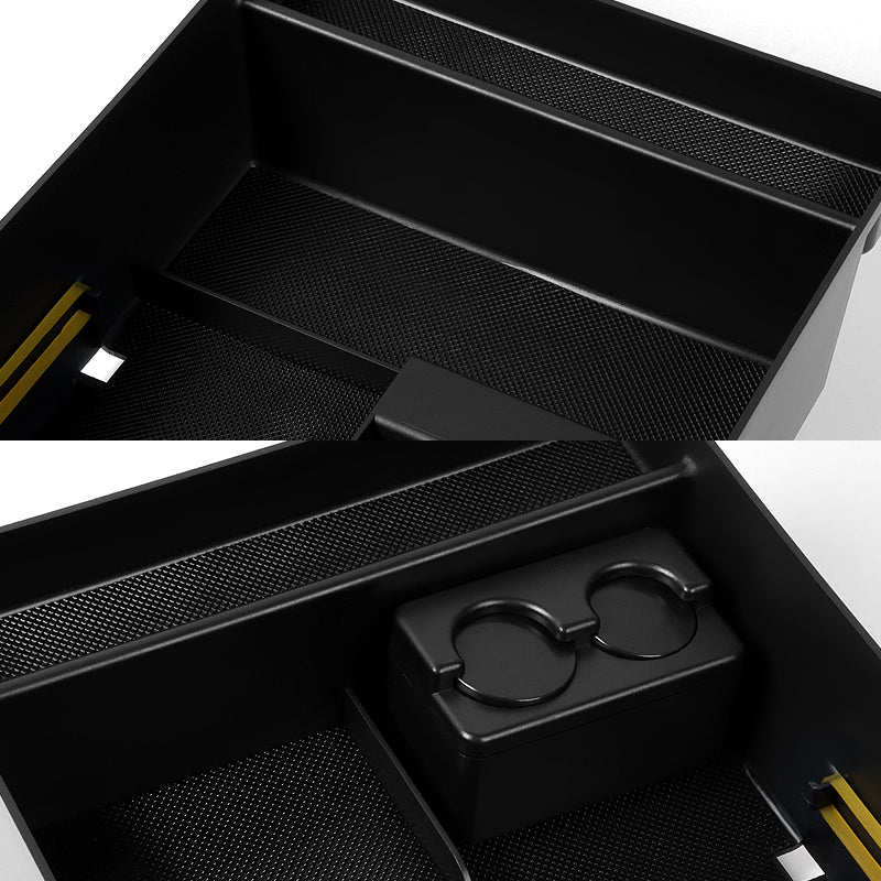 For 2019 - 2021 Chevrolet Chevy Silverado / GMC Sierra Center Console Organizer Tray Armrest Storage Box With Wireless Charger And USB Ports - Image 6