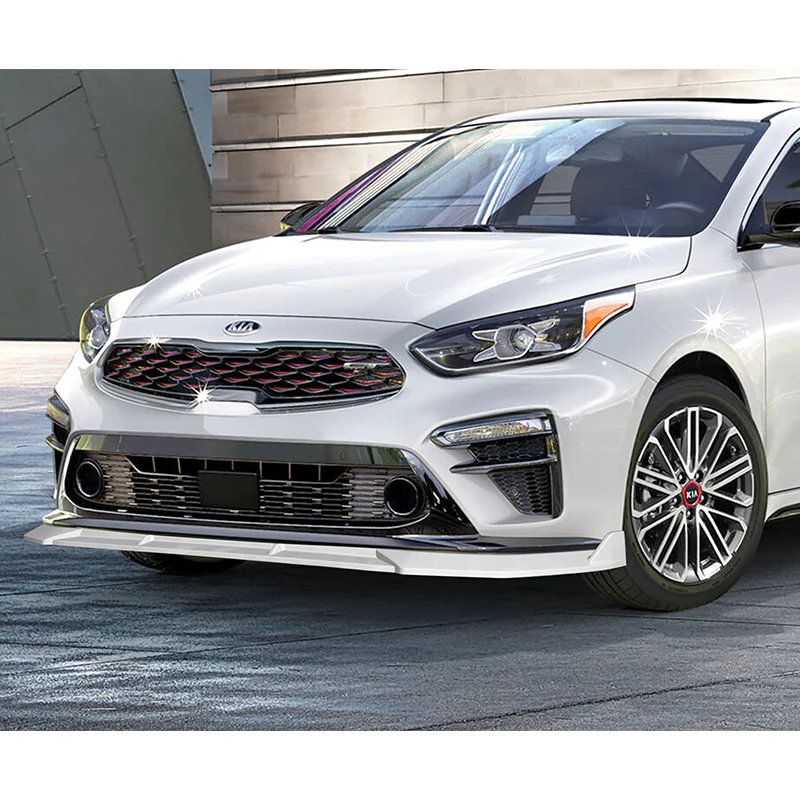 For 2019-2021 Kia Forte STP-Style Painted White Front Bumper Splitter Spoiler Lip 3PCS - Image 5