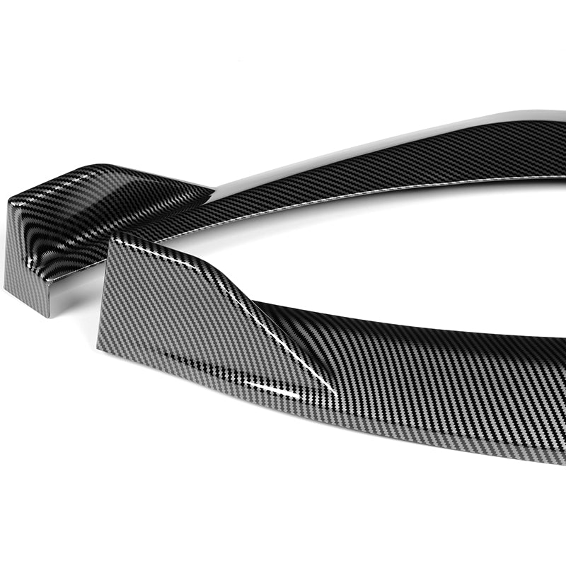 For 2019-2021 Kia Forte STP-Style Carbon Look Front Bumper Splitter Spoiler Lip 3PCS - Image 3